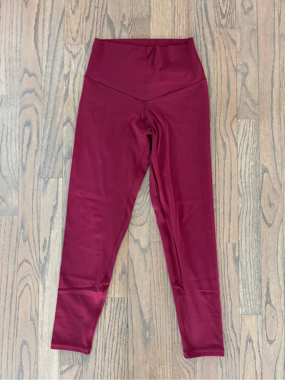 aerie Real Me High Waister Burgundy High-Waist Leggings, Size Medium Short